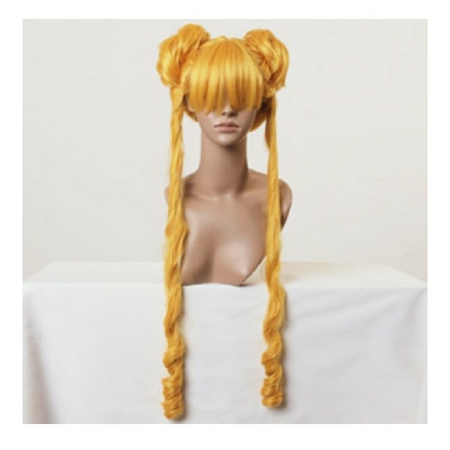 【新品未使用】セーラームーンウィッグ 金髪 お団子ツインテール コスプレ レディースのウィッグ/エクステ(その他)の商品写真