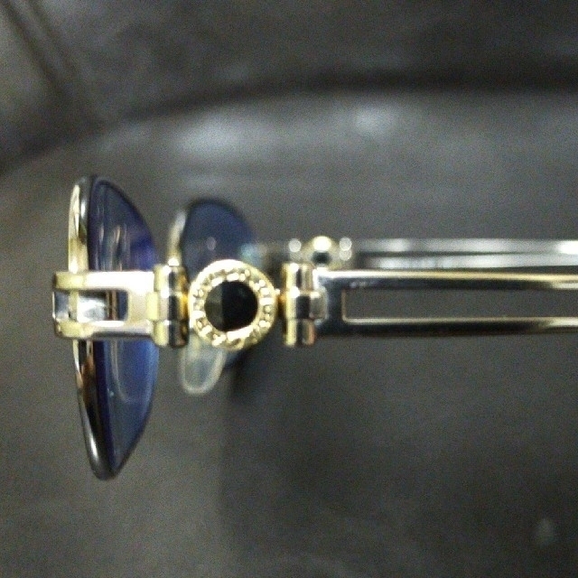 正規品BVLGARI  K18オニキス  ブルブルフレーム眼鏡