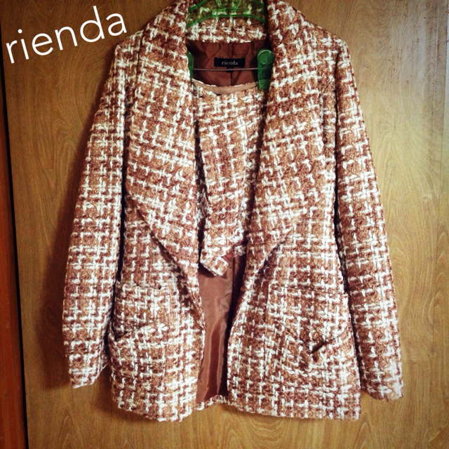 楽ギフ のし宛書 Rienda 10 6まで ツイードセットアップ セット コーデ Raffles Mn