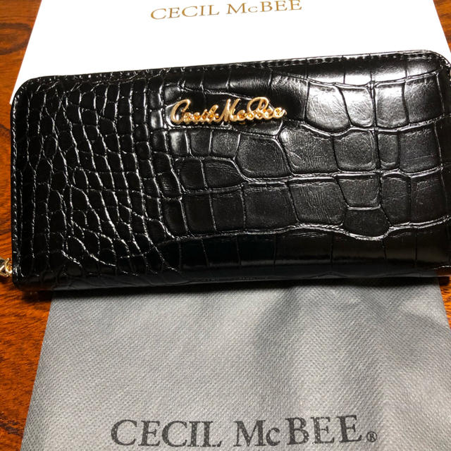 CECIL McBEE(セシルマクビー)のヒロリン様専用　ｾｼﾙﾏｸﾋﾞｰ クロコ柄長財布 黒 新品 レディースのファッション小物(財布)の商品写真