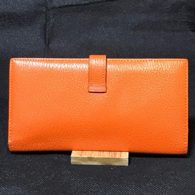 Hermes - エルメス ベアン スフレ シェーブル 財布 SV金具 オレンジ Hermes - エルメス ベアン スフレ シェーブル 財布 SV金具 オレンジ