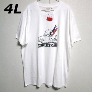 スヌーピー(SNOOPY)のSNOOPY　新品　４Ｌ　スヌーピー　コットン　白　半袖(Tシャツ/カットソー(半袖/袖なし))