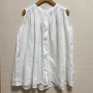 ムジルシリョウヒン(MUJI (無印良品))の★ももか様専用★無印良品 リネンノースリーブチュニック(チュニック)