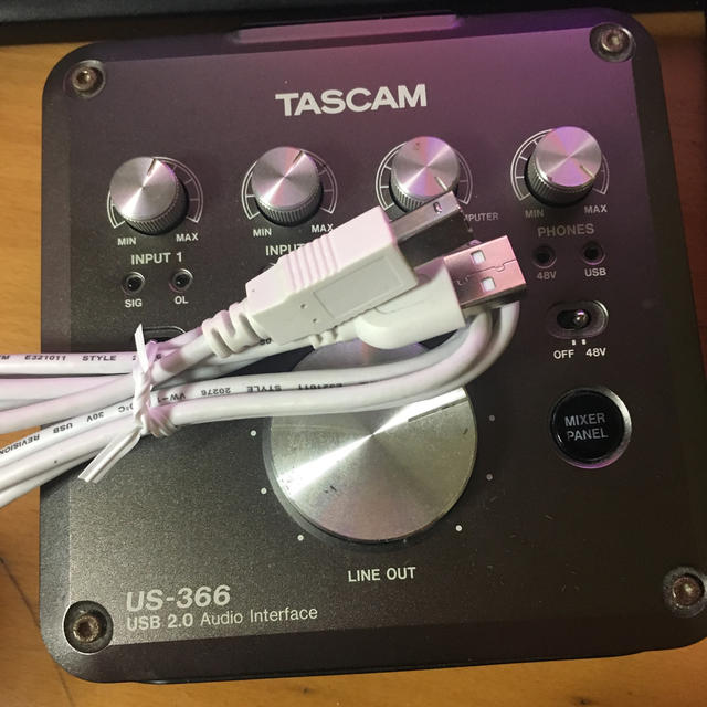 TASCAM     us-366 楽器のDTM/DAW(オーディオインターフェイス)の商品写真