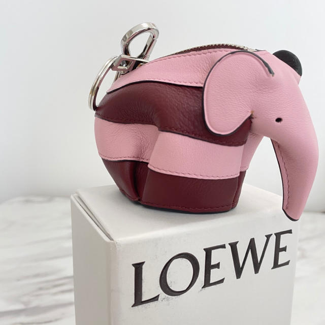 ラスト１【新品】LOEWE エレファント コインケース/キーチャーム付き ゾウ