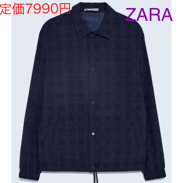 ZARA ザラ  軽量　チェック柄シアサッカー地 コーチジャケット