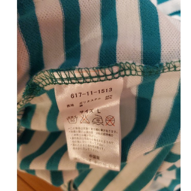 COLZA(コルザ)のコルザCOLZA緑ボーダー長袖トップス★Ｌサイズ メンズのトップス(Tシャツ/カットソー(七分/長袖))の商品写真