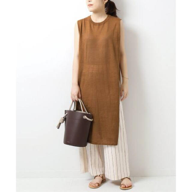 Spick & Span(スピックアンドスパン)の麻スリットワンピース キッズ/ベビー/マタニティのキッズ服女の子用(90cm~)(ワンピース)の商品写真