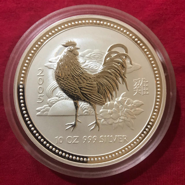 【未使用品】2005年　オーストラリア 　干支　ニワトリ 銀貨　10オンス貨幣