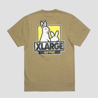 エクストララージ(XLARGE)の【新品】FR2 XLARGE Tシャツ  ベージュ Lサイズ(Tシャツ/カットソー(半袖/袖なし))