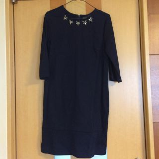 ザラ(ZARA)のビジュー付きザラワンピ(ひざ丈ワンピース)