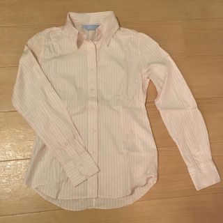 スーツカンパニー(THE SUIT COMPANY)の美品 ピンクストライプシャツ Sサイズ(シャツ/ブラウス(長袖/七分))