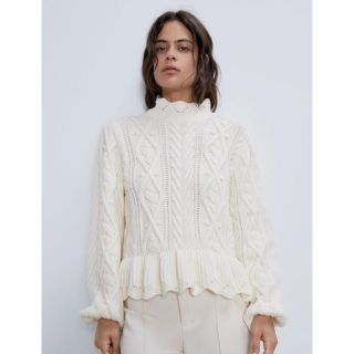 ザラ(ZARA)の新品★ZARAケーブルニット★セーター★M(ニット/セーター)