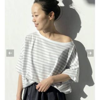 プラージュ(Plage)の【美品】Plage 【R’IAM】FEMININE ボーダー Tシャツ(Tシャツ(長袖/七分))