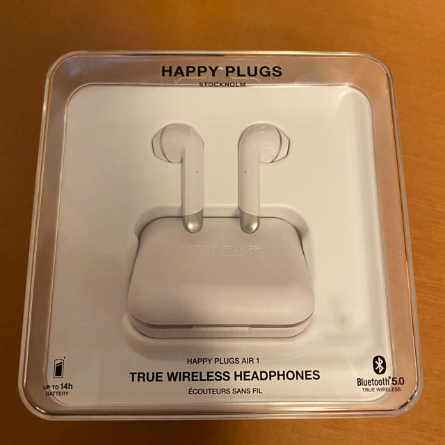 ワイヤレスイヤホン HAPPY PLUGS ホワイト - ヘッドフォン/イヤフォン
