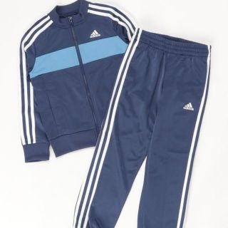 アディダス(adidas)の新品ジャージ上下セットadidas ブルー男の子キッズジュニアセットアップ120(その他)