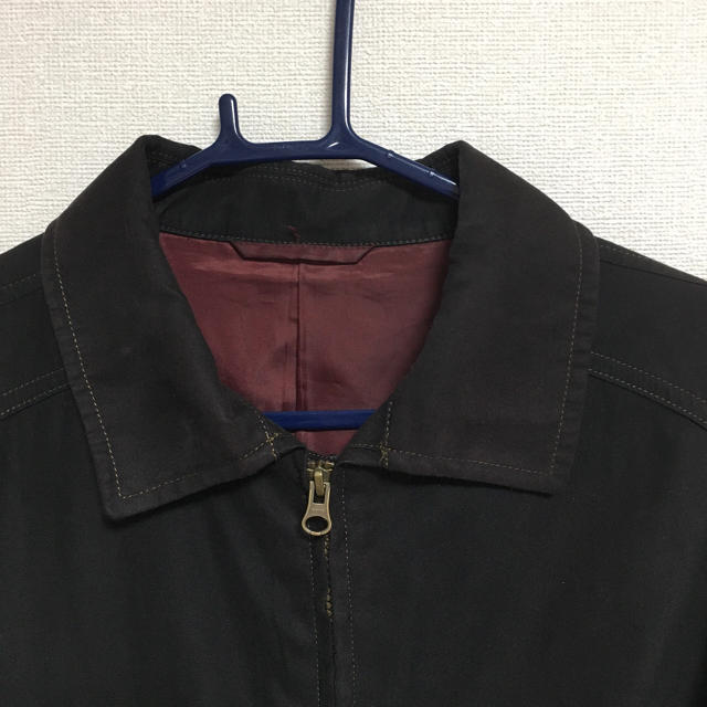 Lochie(ロキエ)のvintage ステンカラーコート ショート ブラック ステッチ メンズのジャケット/アウター(ステンカラーコート)の商品写真