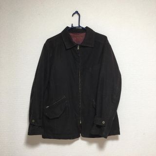 ロキエ(Lochie)のvintage ステンカラーコート ショート ブラック ステッチ(ステンカラーコート)