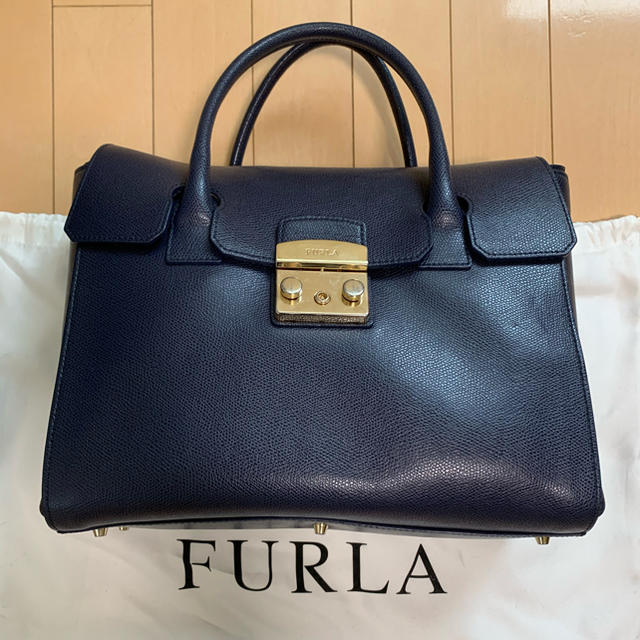 Furla(フルラ)の【 miusea様専用】FURLA フルラ　ハンド　ショルダー　バッグ　ネイビー レディースのバッグ(ハンドバッグ)の商品写真