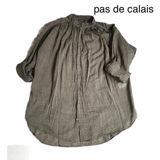 パドカレ(pas de calais)のpas de calais  レディース　ロールアップシャツ(シャツ/ブラウス(長袖/七分))