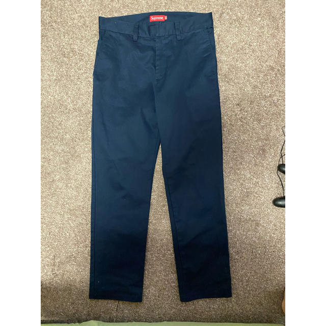 パンツsupreme work pant ネイビー 32