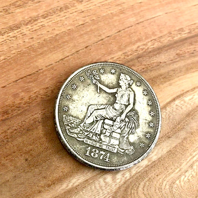 アメリカ　古銭　シルバー　1874 エンタメ/ホビーの美術品/アンティーク(貨幣)の商品写真