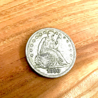 アメリカコイン　硬貨　古銭　1850年　シルバー(貨幣)