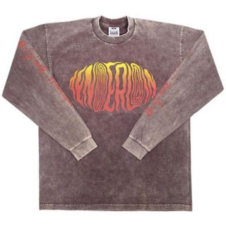 テンダーロイン(TENDERLOIN)のtenderloin「L/S ACID WASH G」ブラウン(Tシャツ/カットソー(七分/長袖))