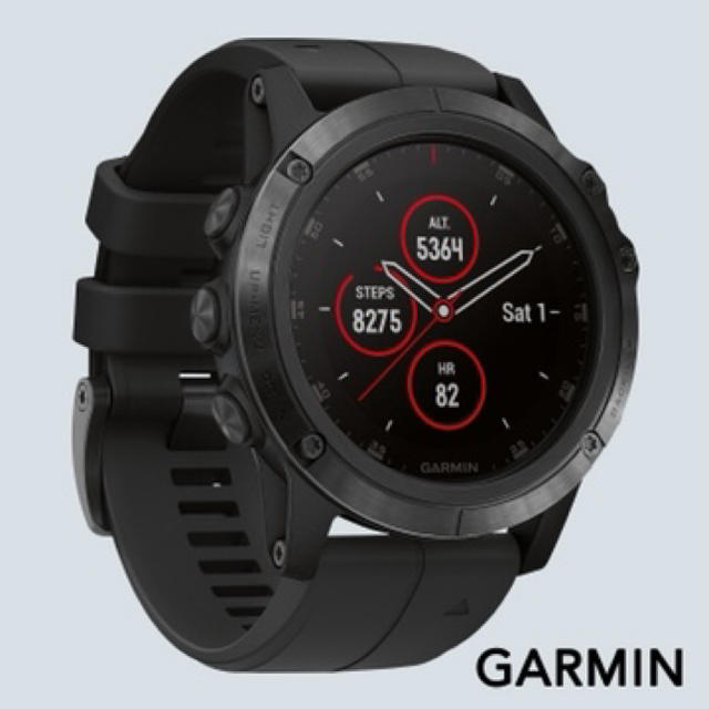 腕時計(デジタル)GARMIN FENIX 5X PLUS SAPPHIRE BLACK