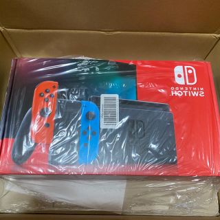 ニンテンドースイッチ(Nintendo Switch)の【新品・未開封】Switch 任天堂スイッチ 本体 ネオンブルー ニンテンドウ(家庭用ゲーム機本体)