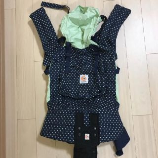 エルゴベビー(Ergobaby)の☆試着のみ☆エルゴ ベビーキャリア(3ポジション)ミントドット(抱っこひも/おんぶひも)