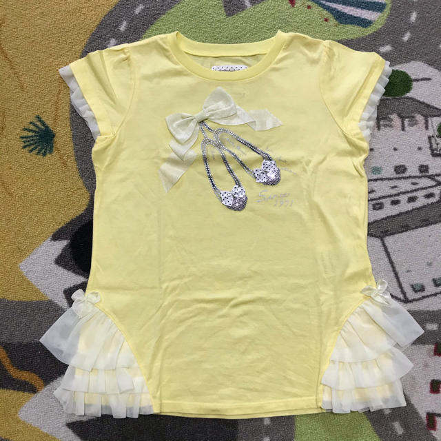 mikihouse(ミキハウス)のミキハウス　チュールカットソー キッズ/ベビー/マタニティのキッズ服女の子用(90cm~)(Tシャツ/カットソー)の商品写真