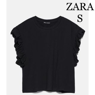 ザラ(ZARA)のZARA フリル付きTシャツ(Tシャツ(半袖/袖なし))