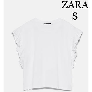 ザラ(ZARA)のZARA フリル付きTシャツ(Tシャツ(半袖/袖なし))