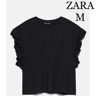 ザラ(ZARA)のZARA フリル付きTシャツ(Tシャツ(半袖/袖なし))