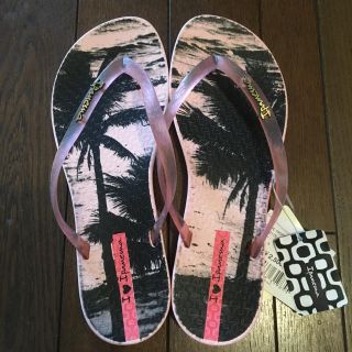 ハワイアナス(havaianas)の新品　イパネマ ビーチサンダル US6 ピンク(ビーチサンダル)