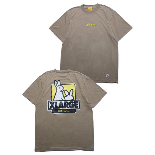 XLARGE(エクストララージ)のXLARGE×FR2 Tシャツ ベージュ メンズのトップス(Tシャツ/カットソー(半袖/袖なし))の商品写真