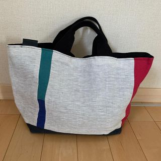 フォグリネンワーク(fog linen work)のリネンパッチワーク&ヴィンテージ帆布 バック 4(バッグ)