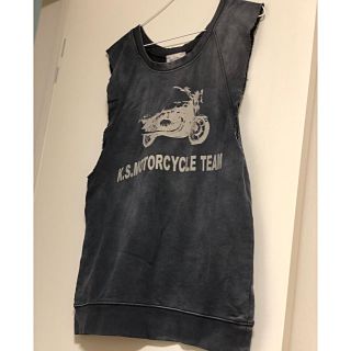 カスタネ(Kastane)のkastaneダメージトップス(Tシャツ(半袖/袖なし))