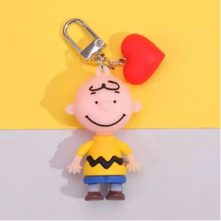 ピーナッツ(PEANUTS)のチャーリーブラウン　チャーム付　キーホルダー(キーホルダー)