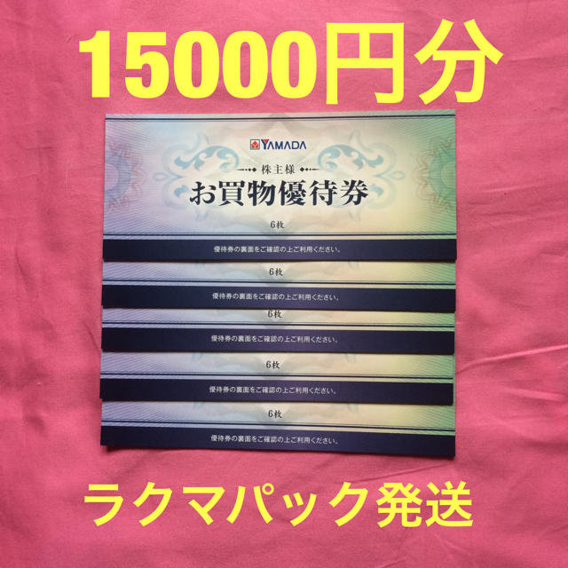 ヤマダ電機　株主優待　¥15,000分