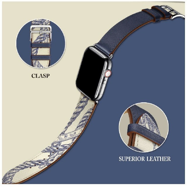 Apple Watch(アップルウォッチ)の【新品】42/44㎜ Apple Watch用 本革ベルト 互換品 スマホ/家電/カメラのスマホアクセサリー(その他)の商品写真