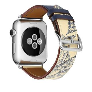 アップルウォッチ(Apple Watch)の【新品】42/44㎜ Apple Watch用 本革ベルト 互換品(その他)