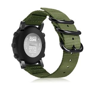 スント(SUUNTO)の【新品】SUUNTO CORE用 ベルト バンド 高密度ナイロン 色:グリーン(ラバーベルト)