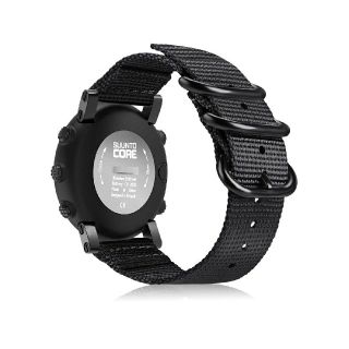 スント(SUUNTO)の【新品】SUUNTO CORE用 ベルト バンド 高密度ナイロン 色:ブラック(ラバーベルト)