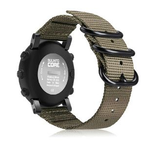 スント(SUUNTO)の【新品】SUUNTO CORE用 ベルト バンド 高密度ナイロン 色:カーキ(ラバーベルト)