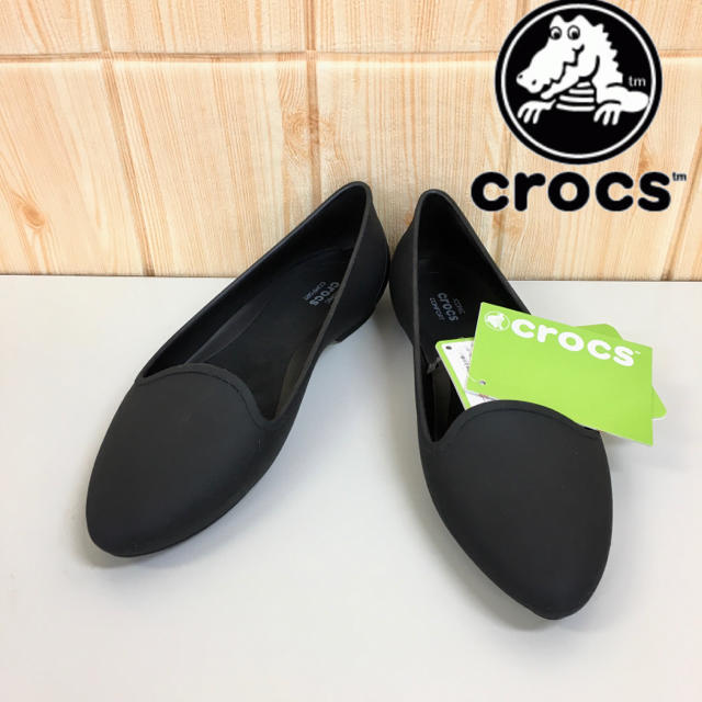 crocs(クロックス)の【CROCS】パンプス(23) レインシューズ   フラットシューズ　黒 レディースの靴/シューズ(レインブーツ/長靴)の商品写真