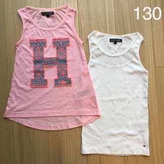 トミーヒルフィガー(TOMMY HILFIGER)のトミーヒルフィガーノースリーブ130 2点セット(Tシャツ/カットソー)