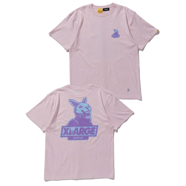 XLARGE(エクストララージ)のFR2 × XLARGE Rabbit Gorilla Tee ピンク XL メンズのトップス(Tシャツ/カットソー(半袖/袖なし))の商品写真