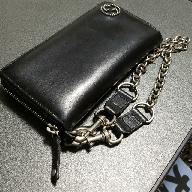 ⭐GUCCI⭐ グッチ ラウンドファスナー 長財布 ウォレットチェーン付き ⭐GUCCI⭐ グッチ ラウンドファスナー 長財布 ウォレットチェーン付き